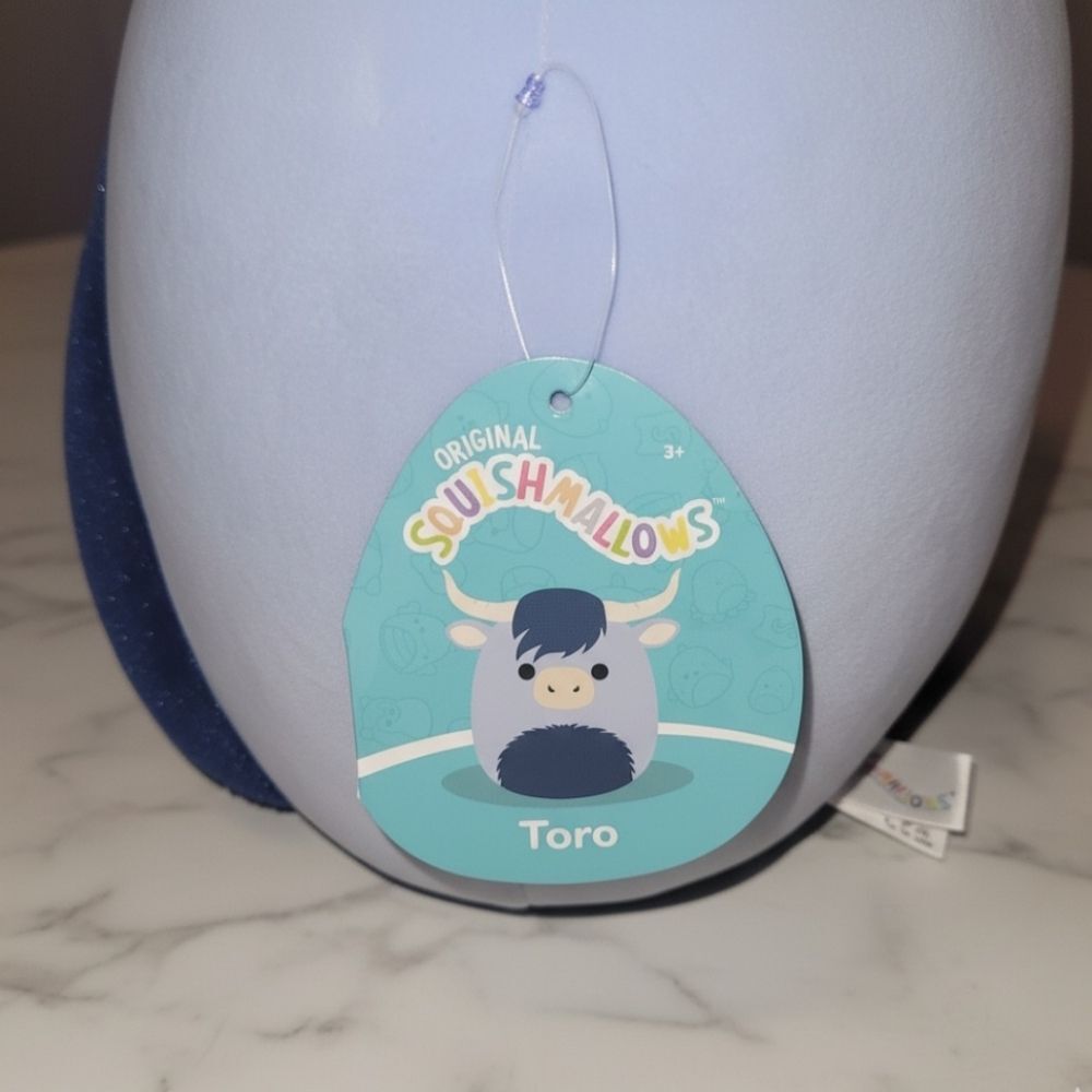NEW 12" Squishmallow Toro the Blue Yak with Horns & Fluffy Belly - Picture 3 of 5